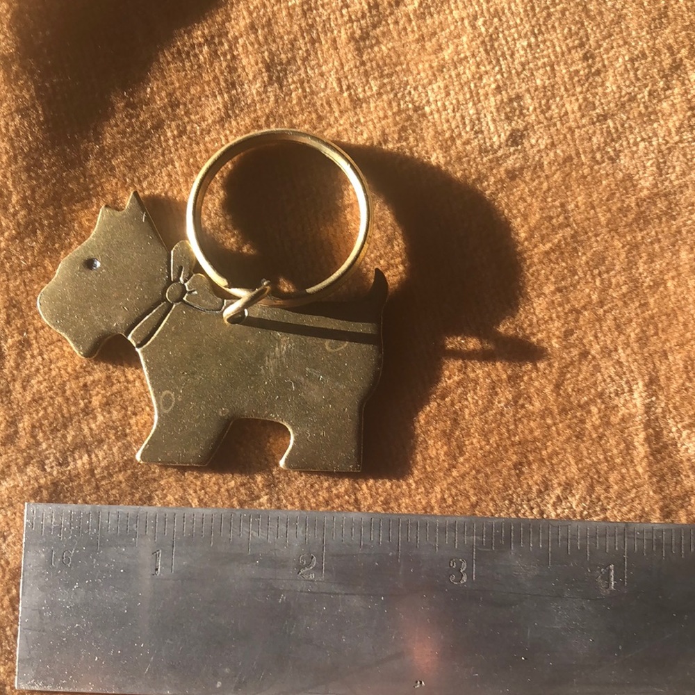 Scottie dog vintage style key ring